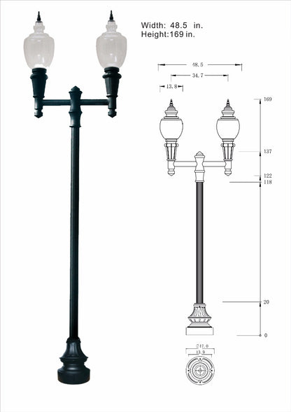 Double Head Municipal Quality Street Light Package - LED