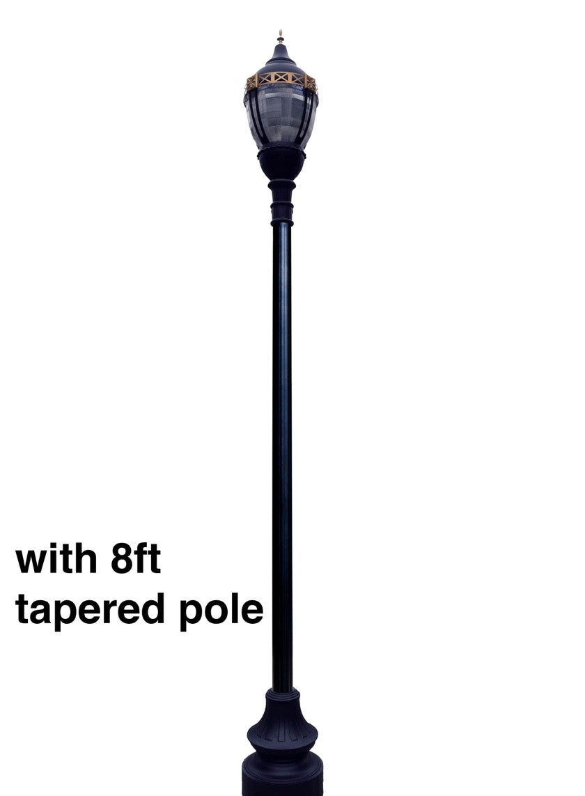 Premier Municipal Quality Street Light Package with Gold Trim - LED