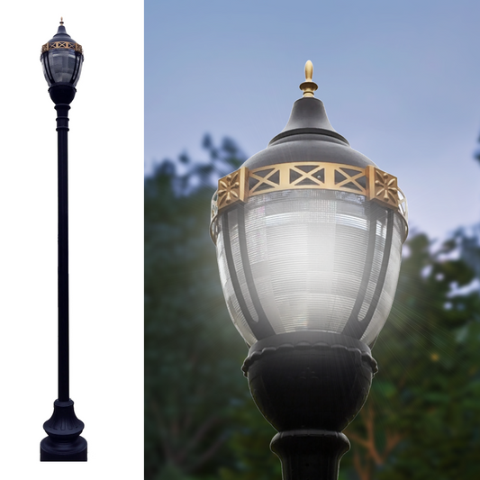 Premier Municipal Quality Street Light Package with Gold Trim - LED