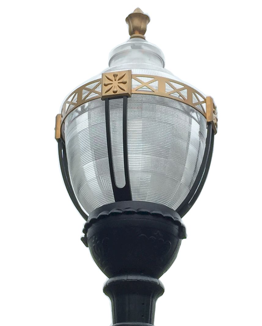 Newport Style Municipal Quality Street Light Package with Gold Trim - LED