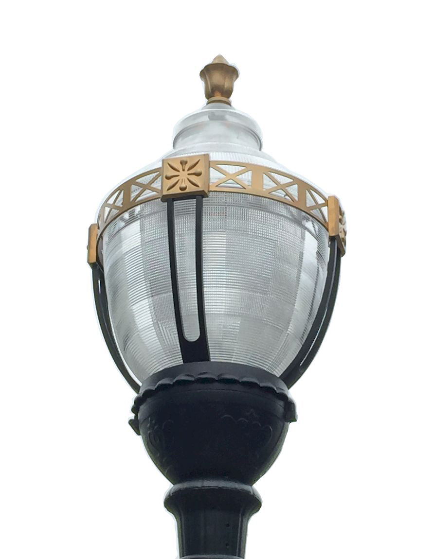 Newport Style Municipal Quality Street Light Package with Gold Trim - LED