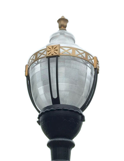 Newport Style Municipal Quality Street Light Package with Gold Trim - LED