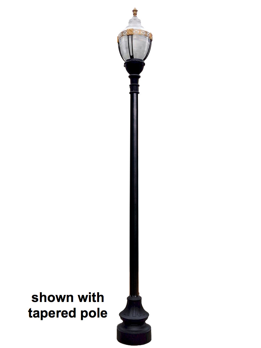 Newport Style Municipal Quality Street Light Package with Gold Trim - LED