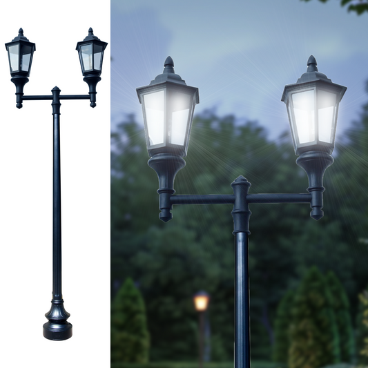Double Lantern Style Municipal Quality Street Light Package - LED