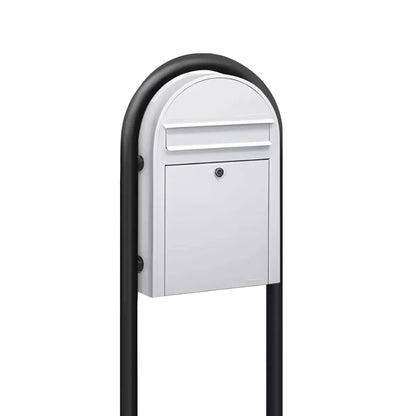 Bobi Classic Slim Front Access Modern Locking Mailbox and Round Post Combo – Multiple Color Options