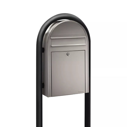 Bobi Classic Slim Front Access Modern Locking Mailbox and Round Post Combo – Multiple Color Options