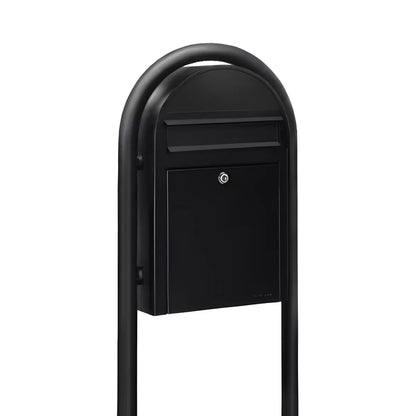 Bobi Classic Slim Front Access Modern Locking Mailbox and Round Post Combo – Multiple Color Options