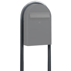 Bobi Grey Round Mailbox Post