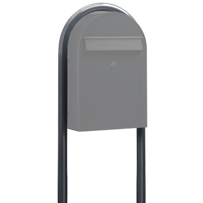 Bobi Grey Round Mailbox Post