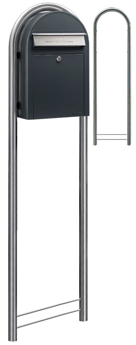 Bobi Zinc Plated Round Mailbox Post
