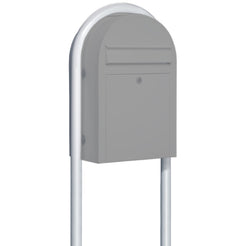 Bobi White Round Mailbox Post