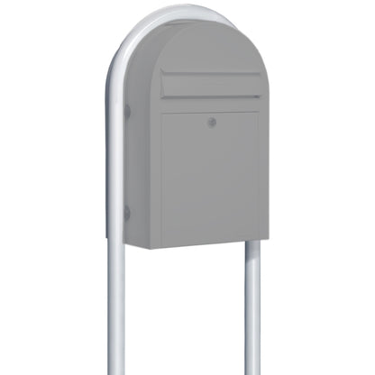 Bobi White Round Mailbox Post