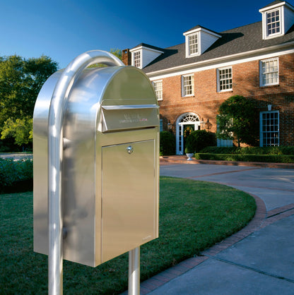 Bobi Stainless Steel Round Mailbox Post