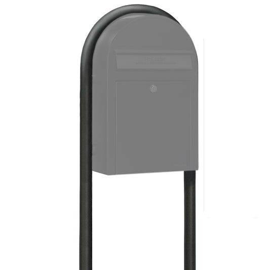 USPS Bobi Structured Black Round Mailbox Post