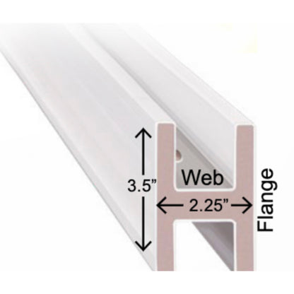 Timeless Fence Rigid PVC H-Posts 3.5" Pack of 10 - 6 ft