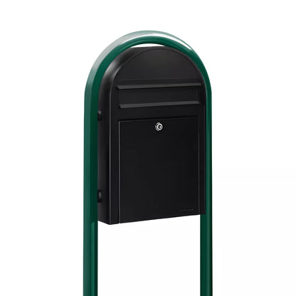 Bobi Classic Slim Front Access Modern Locking Mailbox and Round Post Combo – Multiple Color Options