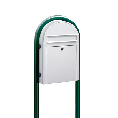 Bobi Classic Slim Front Access Modern Locking Mailbox and Round Post Combo – Multiple Color Options