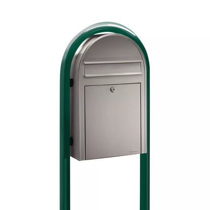 Bobi Classic Slim Front Access Modern Locking Mailbox and Round Post Combo – Multiple Color Options