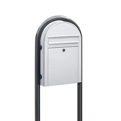 Bobi Classic Slim Front Access Modern Locking Mailbox and Round Post Combo – Multiple Color Options