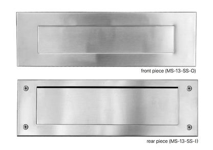 Stainless Steel Mail Slot (includes front & rear pieces)