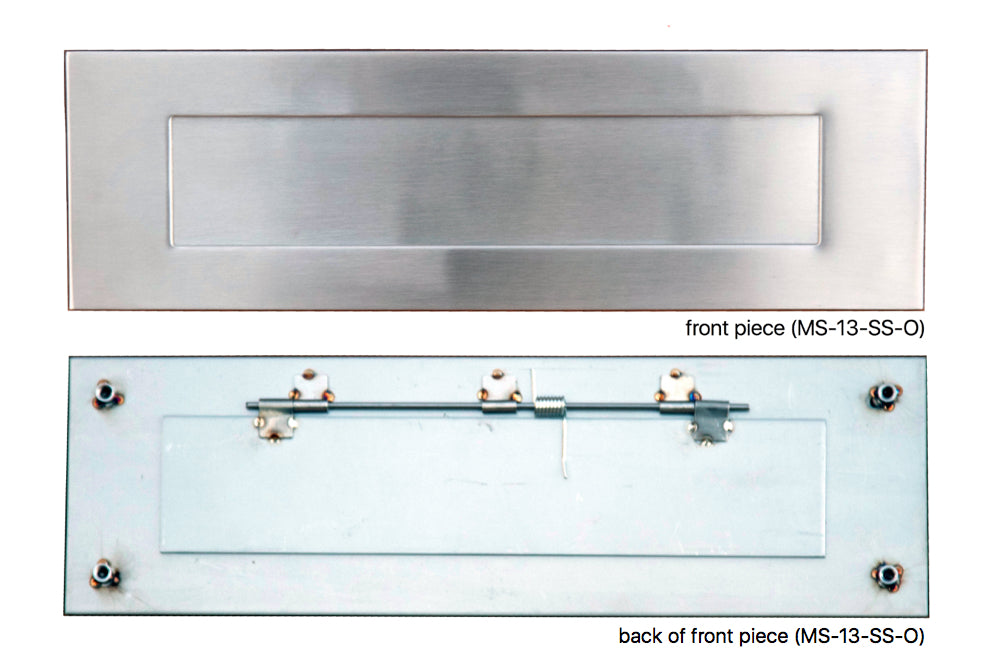 Stainless Steel Mail Slot (includes front & rear pieces)