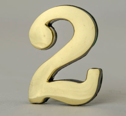 2" Self-Adhesive Brass Numbers