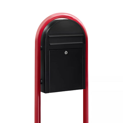 Bobi Classic Slim Front Access Modern Locking Mailbox and Round Post Combo – Multiple Color Options