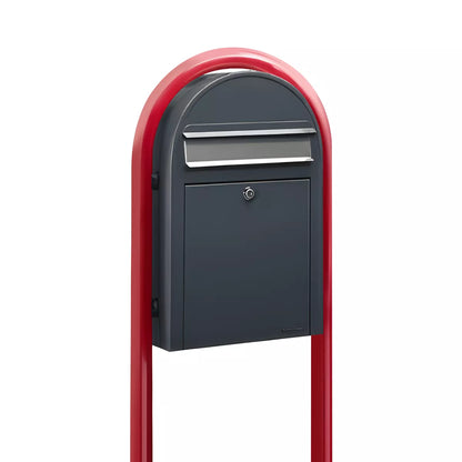 Bobi Classic Slim Front Access Modern Locking Mailbox and Round Post Combo – Multiple Color Options
