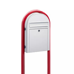 white bobi slim with red post