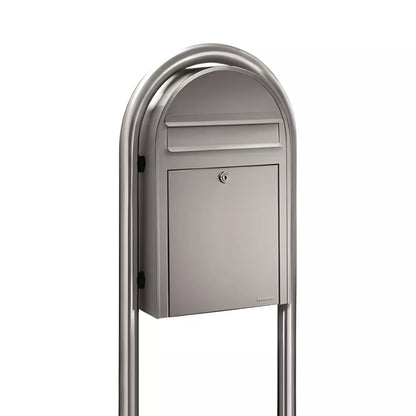 Bobi Classic Slim Front Access Modern Locking Mailbox and Round Post Combo – Multiple Color Options