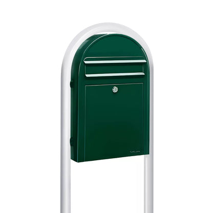 Bobi Classic Slim Front Access Modern Locking Mailbox and Round Post Combo – Multiple Color Options
